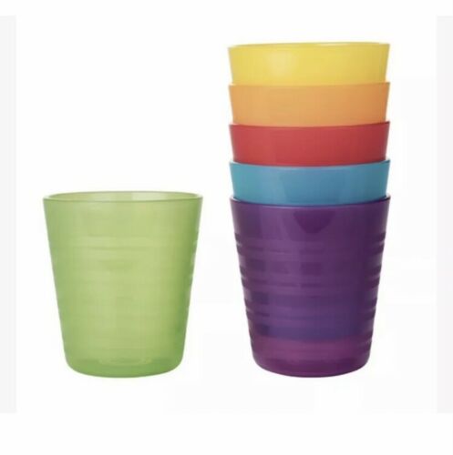 New Lidl Tumbler 6-pack Children Cup Set Assorted Colors Bpaf Old Versions