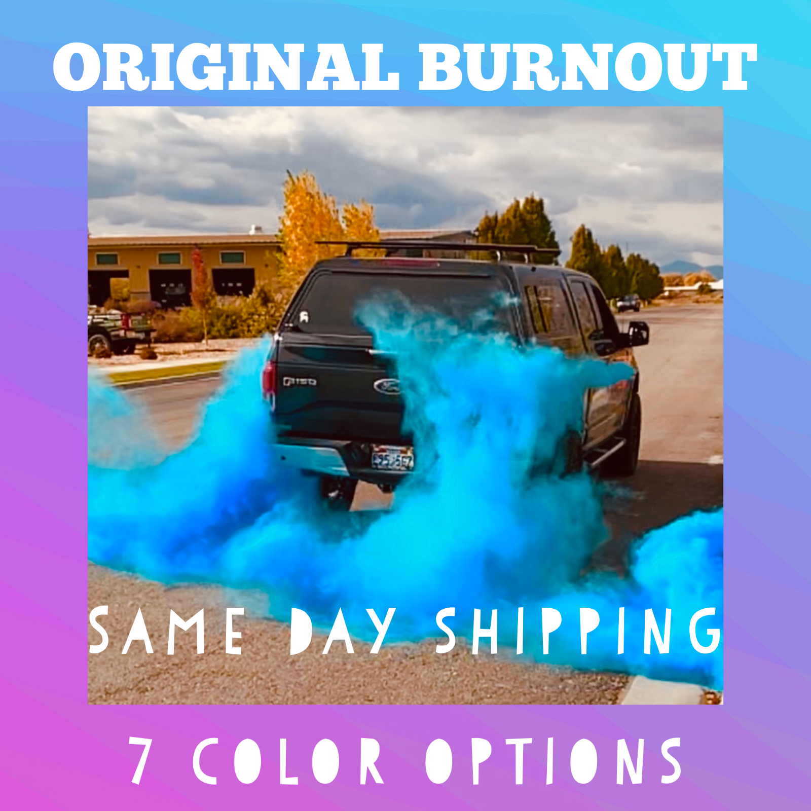 Holi Color Powder Tire Burnout Bag - Gender Reveal Ideas Colored Exhaust Smoke