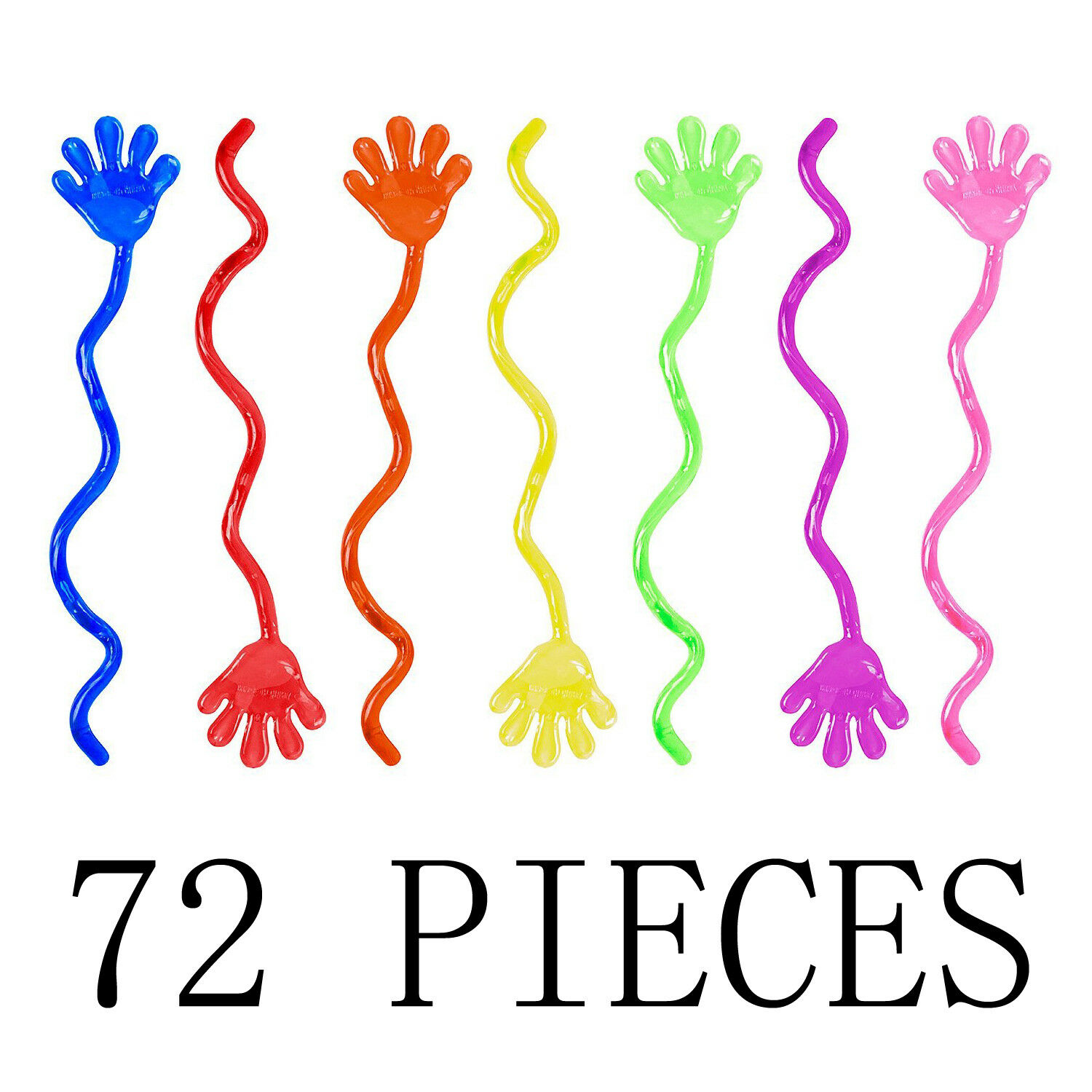 72 Count Sticky Hands Vinyl Glitter 1 1/4" Perfect Party Favors Birthday Gifts