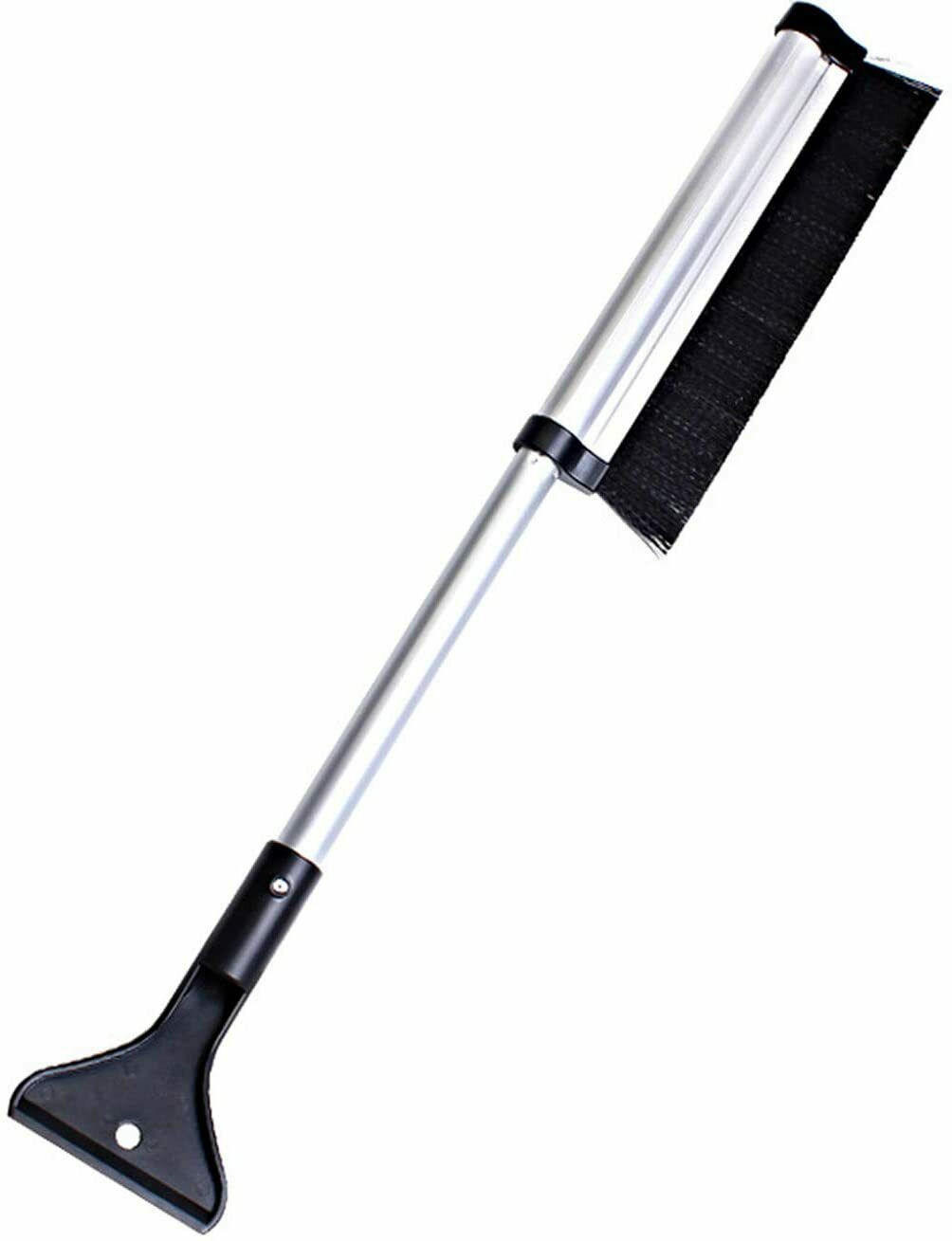 Snow Brush With Integrated Ice Scraper And Squeegee Head For Any Cars