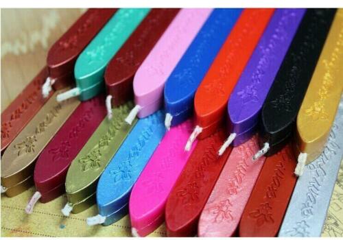 5pcs Colorful Candle Wedding Square Style Sealing Wax Stick Wax With Wick Set