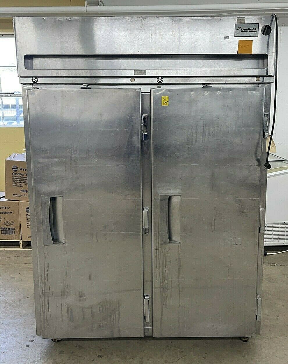 2 Door Stainless Commercial Delfield Sfr25 Stainless Double Reach-in Freezer