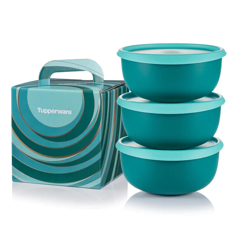 Tupperware 3pcs Essentials Blossom Bowl 5.5 Cup / 1.3l Christmas Gift