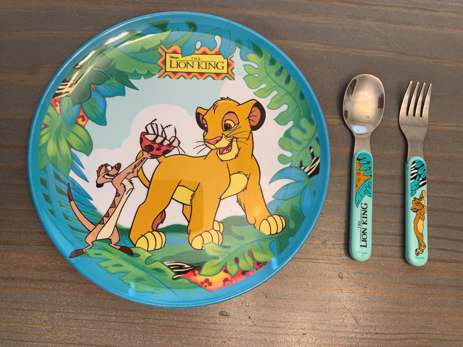 Disney's The Lion King Zak Designs Plastic Melamine Kids Plate & Silverware