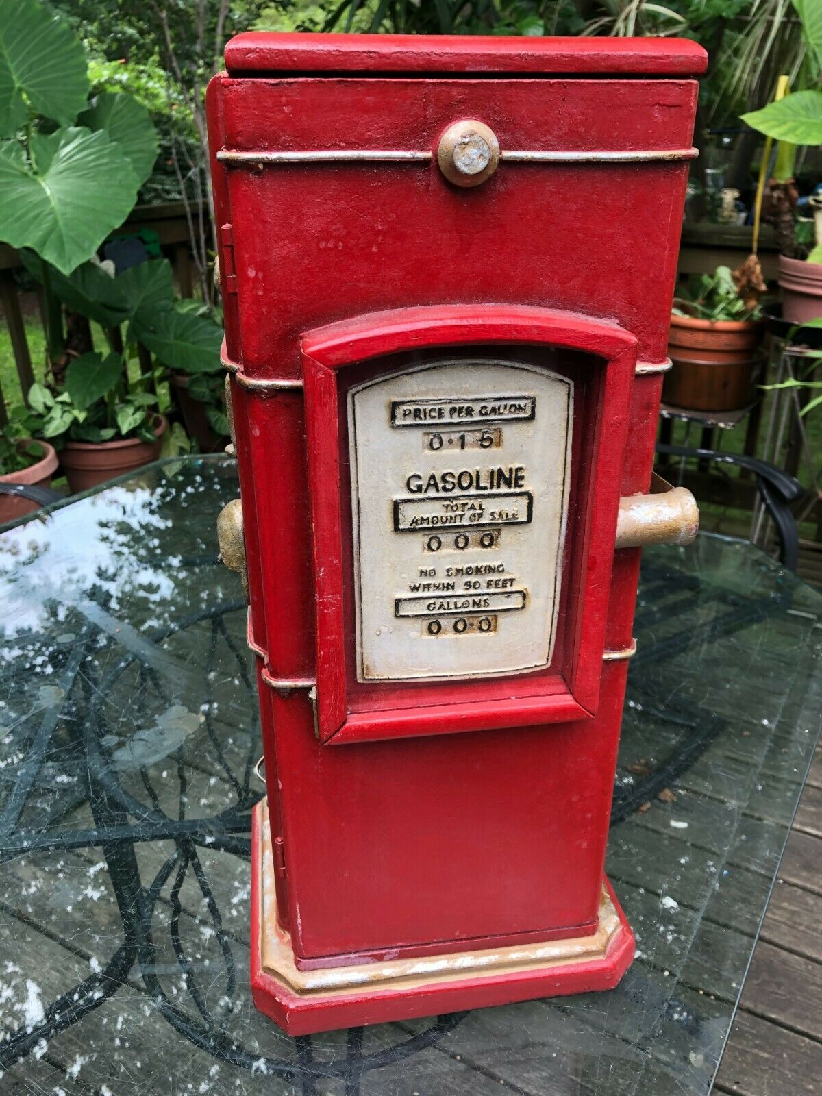 Heavy Vintage Red 21" Gasoline Pump For Pedal Car Display,  Nice, L@@k, Read!